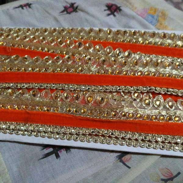Lace Top Orange Casual Wear