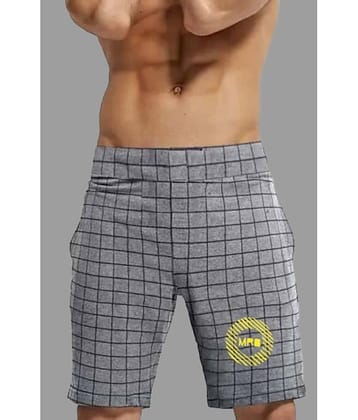 MRB Grey Cotton Blend Men's Shorts ( Pack of 1 )