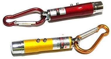 Nawani 3 in 1 Laser LED Light Key Chain Combo Pack (Multicolour, 7/1.5 cm)