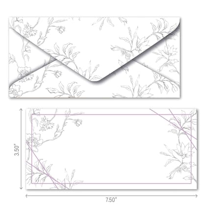 Vintage Flora - Money Envelopes-Pack of 5 / Purple / No