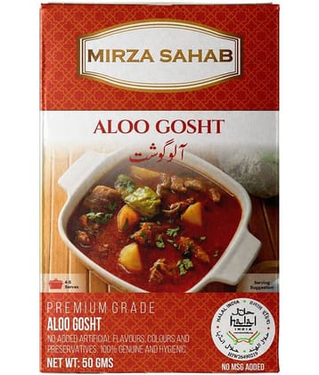 Mirza Sahab Aloo Gosht Masala Instant Mix 50 gm Pack of 4