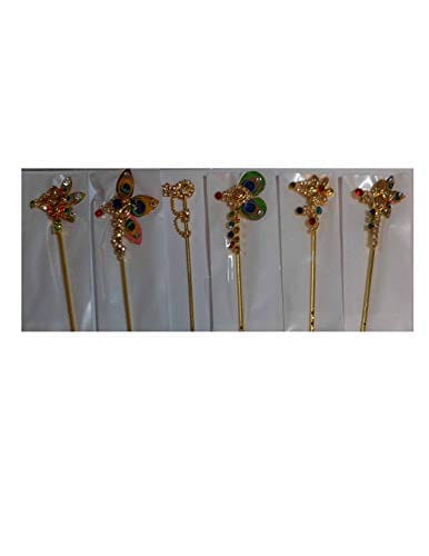 VARNI CREATION Ladoo Gopal Fancy Diamond BANSURI (Set of 4)
