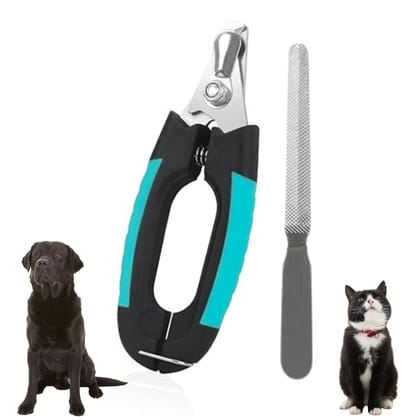 Keriken Ergonic Handle Pet Nail Clipper For Dogs And Cats Nail Cutter With Filer For Small Dogs, Cats, Kittens, Puppies Pet Grooming Nail Cutter Tool Claw Trimmer (Random Color) Ergonic Handle Nail Clipper / Ergonic handle