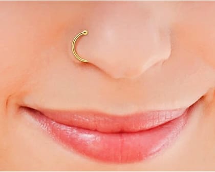 Girls Nose Ring Boll Double Diamond Nose Pin for Women And Girl Pack of 1