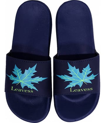 Leavess - Black Men's Slide Flip Flop