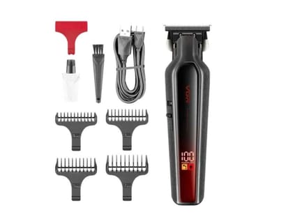 VGR V-930 Professional Trimmer 360 min Runtime 5 Length Settings (Red, Black)