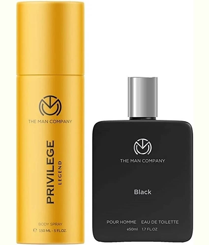 The Man Company Privilege Legend Deodorant & Black EDT Perfume Body Spray for Men 100 ml ( Pack of 2 )