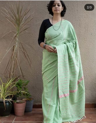 Summer Collection. Khadi  Khesh  Saree. With Blouse Piece Running .... Fabric-Khadi Cotton by Cotton. Soft and Comfortable Quality.