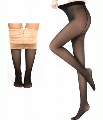 KALRA MAGIC Pack of 1 Women's Polyester Full Length Socks ( Black )