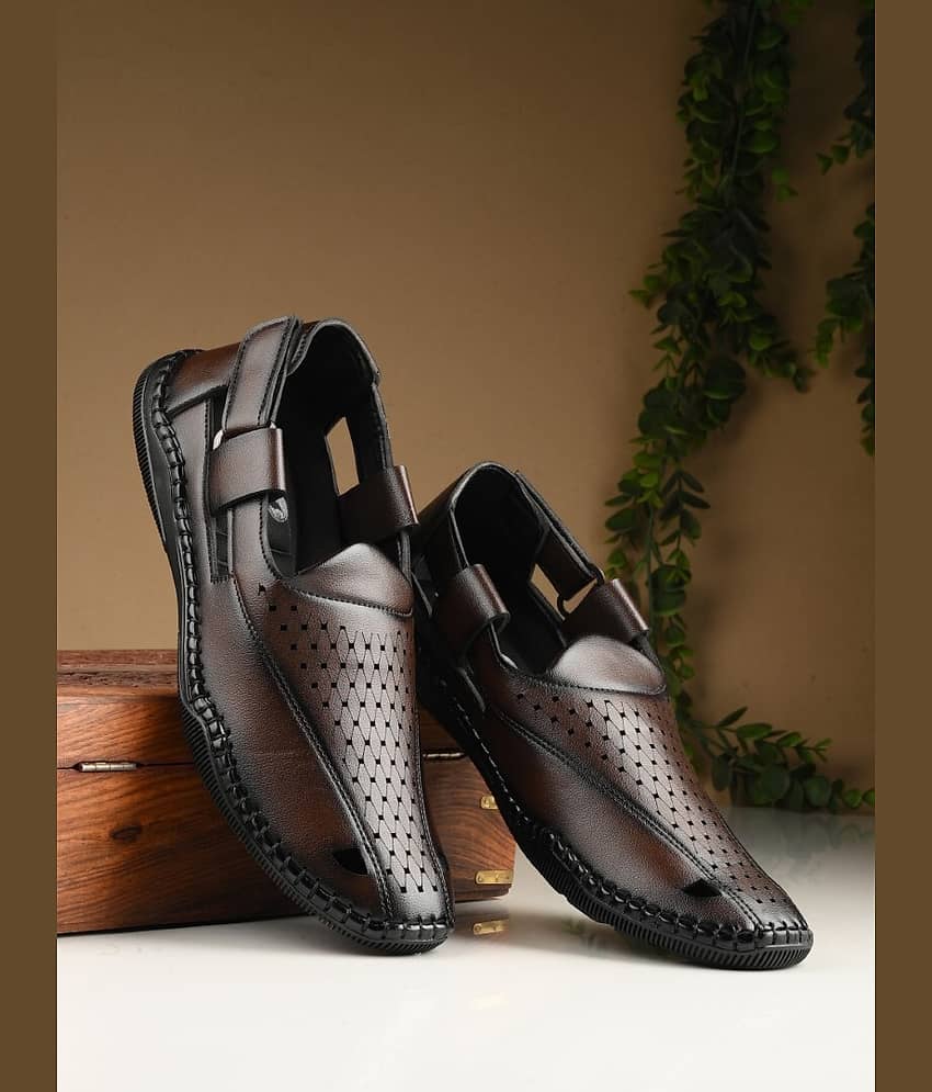 Rising Wolf - Brown Men's Sandals