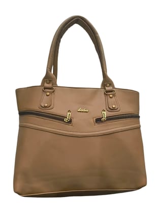 Stylish Faux Leather Tote Bag with Top Handle for Women