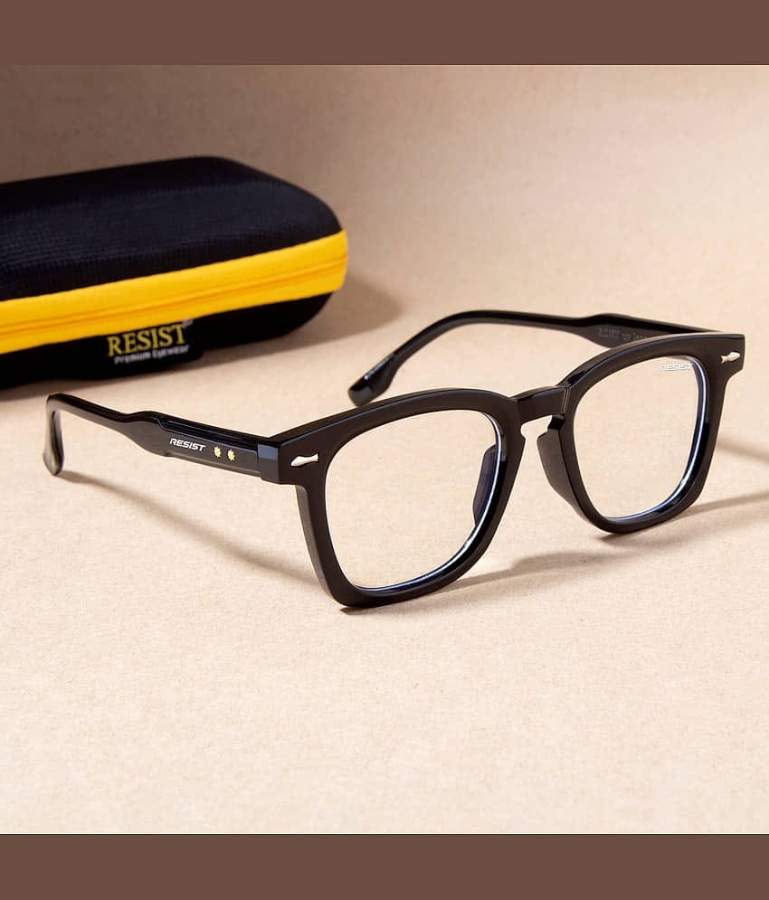 RESIST EYEWEAR Black Rectangular Sunglasses ( Pack of 1 )