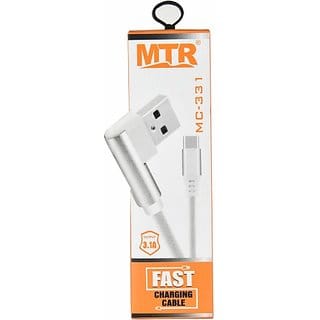 MTR MC-331 1 m Micro USB Cable (Compatible with MOBILE, TABLET, White, One Cable)
