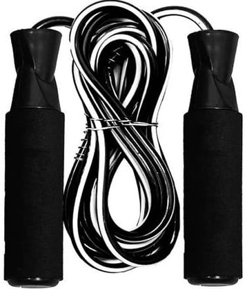 Skipping Rope Jump Skipping Rope for Men, Women, Abdominal/Stepper, Kids, Girls, Children, Adult - Best in Fitness, Sports, Exercise, Workout (Black)