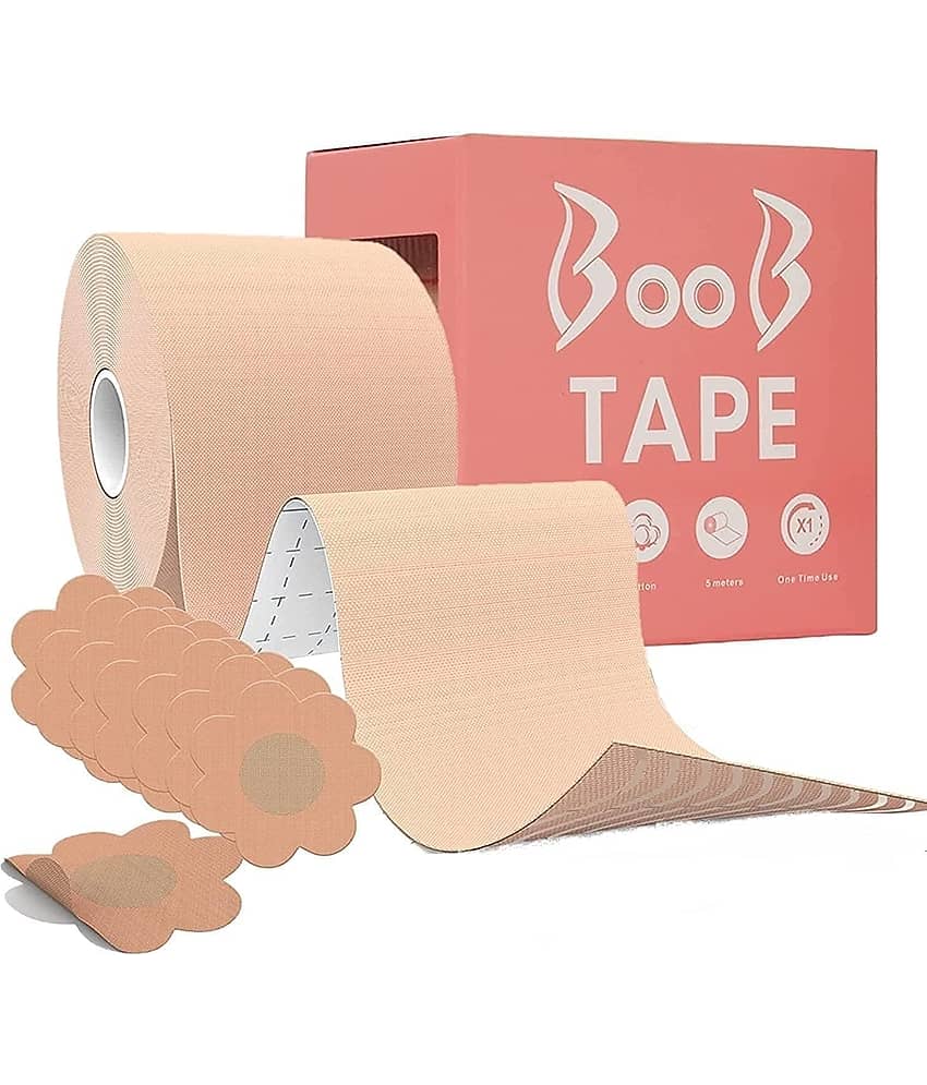 Breast Shaper & Lifter Boob Tape with 10 Nipple Pasties for Women Push Up & Lifting Breast Tape Breast Lift Bra Tape for Breast Lift Double Sided Sticky Body Tape