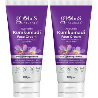 Pack of 2 Globus Naturals Ayurvedic Kumkumadi Skin Lightening Face Cream  Chemical & Paraben Free, 100 gm