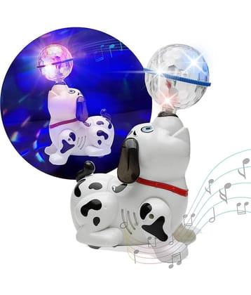 360 ° Rotating Dancing Dog Toy with LED Flashing Lights & Dynamic Sound for Kids (Multicolor)