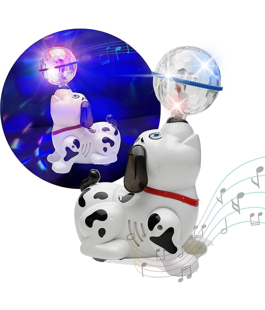 360 ° Rotating Dancing Dog Toy with LED Flashing Lights & Dynamic Sound for Kids (Multicolor)