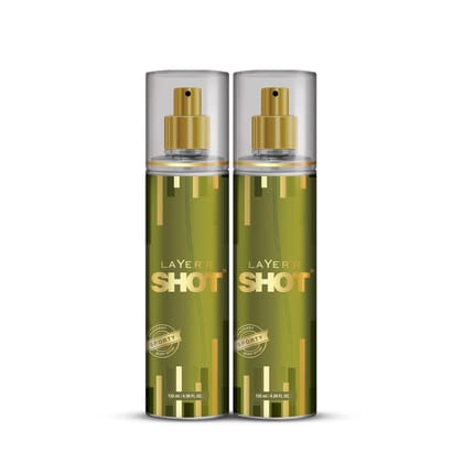 Layerr Shot Gold Sporty Body Spray for Men 135ml | Long-Lasting Deodorant with Fresh Grapefruit, Pineapple & Vanilla Amber Fragrance | All-Day Freshness | Ideal for Daily Use Layerr Shot Gold Sporty Body Spray for Men 135ml | Long-Lasting Deodorant with 