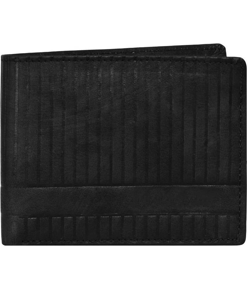 GEEO - Black Faux Leather Men's Regular Wallet ( Pack of 1 )