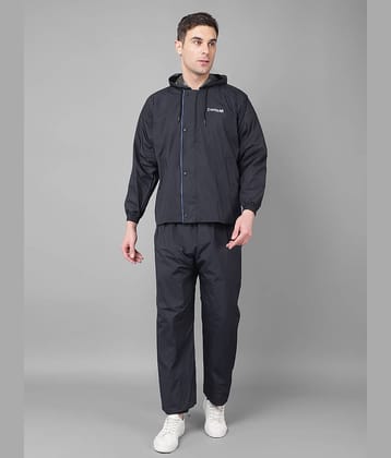 Dollar Black Nylon Men's Rain Suit ( Pack of 1 )