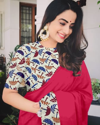Staring Pink Colored Festive Wear Chanderi Silk Saree