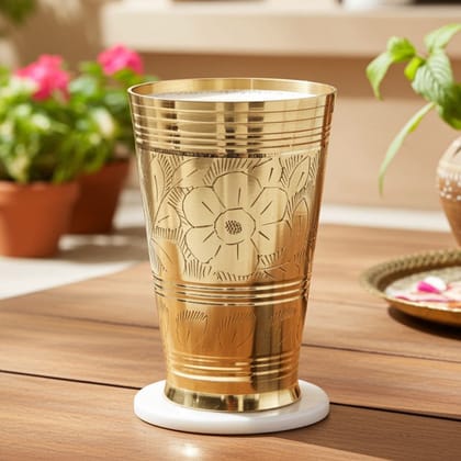 Brass Lassi Glass, 370 ML (BCMAS113 C)