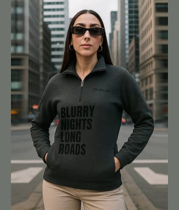 BELLAFINO Women Fleece Sweatshirt For ( Grey )