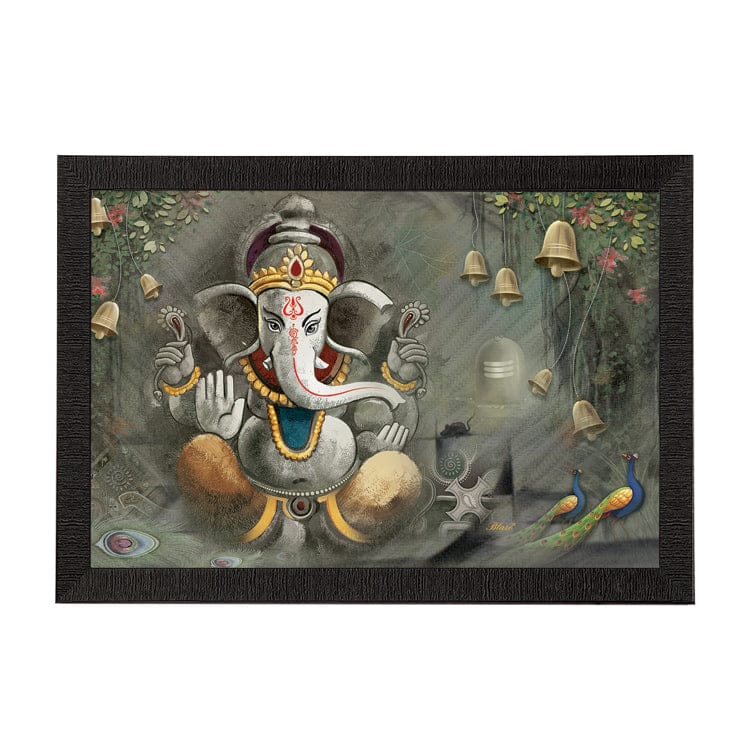 Lord Ganesha Satin Matt Texture UV Art Painting