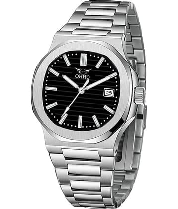 OHHO Silver Stainless Steel Analog Men's Watch