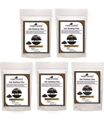 Park Daniel Hair Building Fiber Instant Fuller Hair Refill Pack (Black) 25 gm Pack of 5