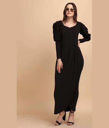 Sheetal associates - Black Polyester Women's Wrap Dress ( Pack of 1 )