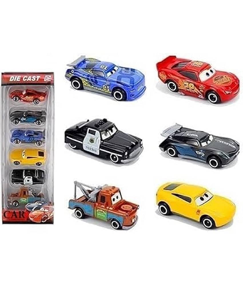 FEDIFU Mini Metal Die Cast Car Set of-6 Toy Vehicle Play Set Free Wheel High Speed Unbreakable Car for Kids, Small Racing Car for Exciting Playtime Adventures, Movie Vehicles Car for Kids