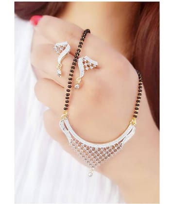 Bhagya Lakshmi Women's pride AD Stone Mangalsutra With Earrings For Women