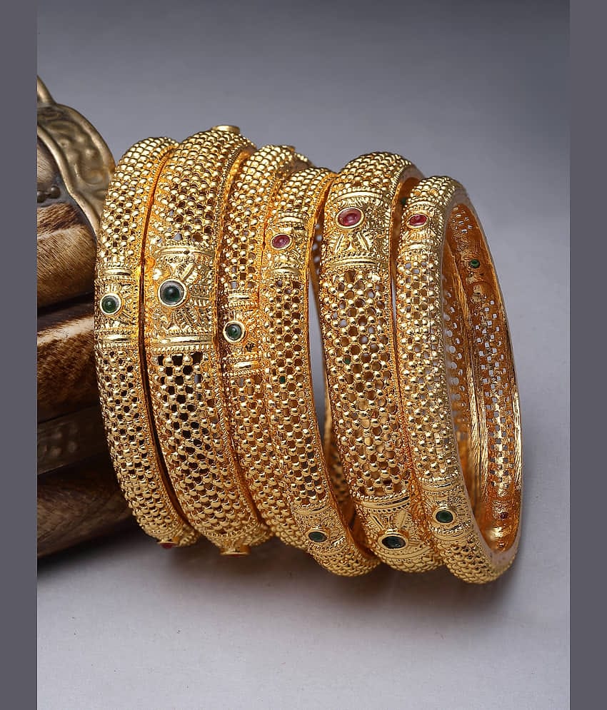 Sukkhi Gold Bangle Set ( Pack of 6 )
