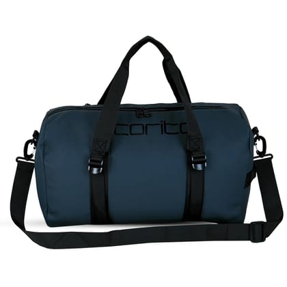 Storite Nylon 43 Cm Imported Multi Purpose Travel Duffle Bag for Women with Dry and Wet Pocket, Lightweight Waterproof Backpack Carry Luggage Bag (Blue, 43 x 20 x 24 cm)
