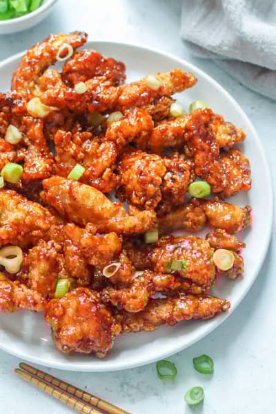 Crispy shredded chicken