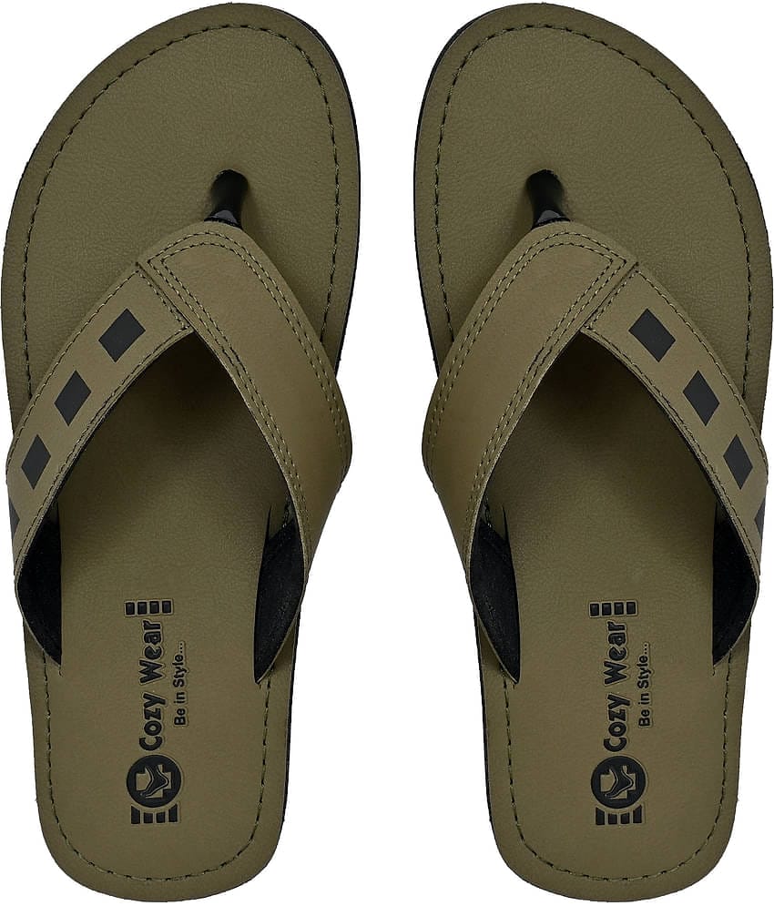 Cozy Wear Green Men's Daily Slipper