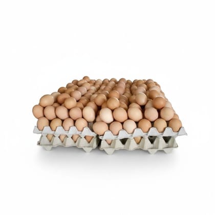Fresh Farm Eggs (Bulk Tray) - 100 gm - Thirty eggs in a paper pulp tray