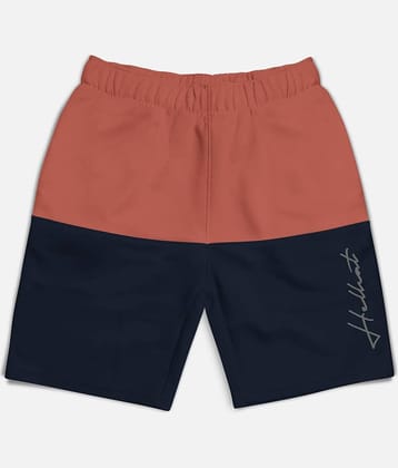 HELLCAT Pack of 1 Cotton Blend Shorts For Boys ( Orange )
