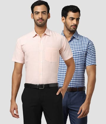 DESHBANDHU DBK 100% Cotton Regular Fit Solids Men's Casual Shirt - Multicolor ( Pack of 2 )