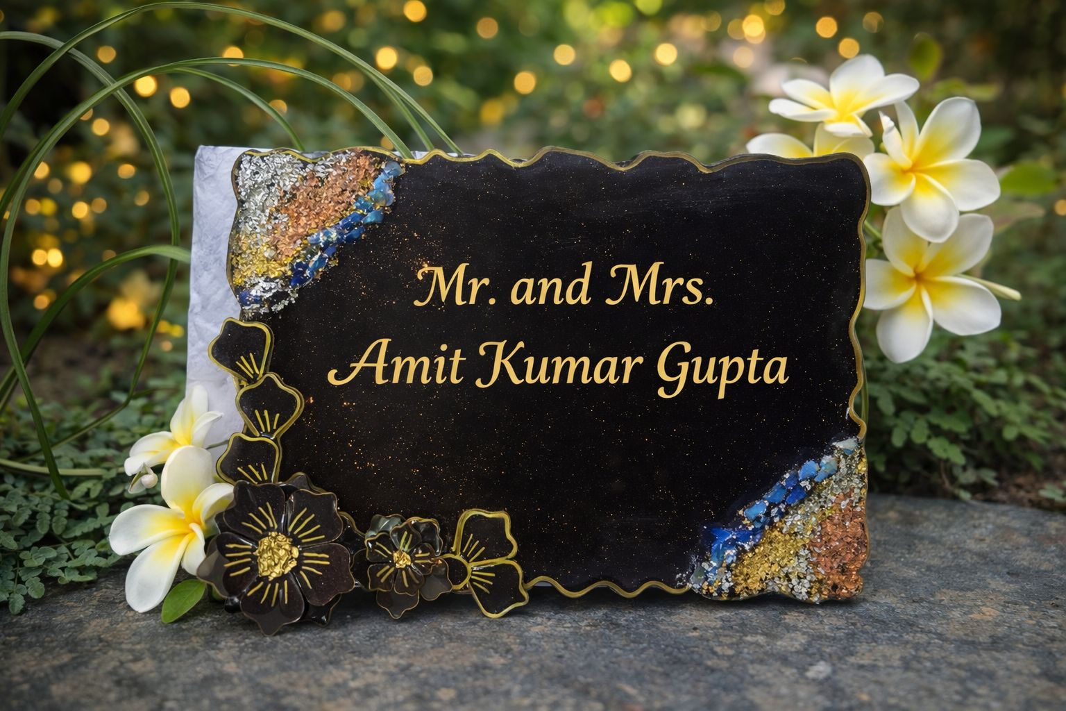 Resin handmade customised name plate