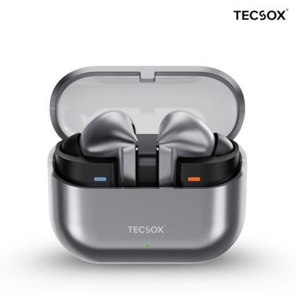 Order TecSox Audora Bluetooth Earbuds | Deep Bass | Under ₹1000 Order TecSox Audora Bluetooth Earbuds | Deep Bass | Under ₹1000 - Silver
