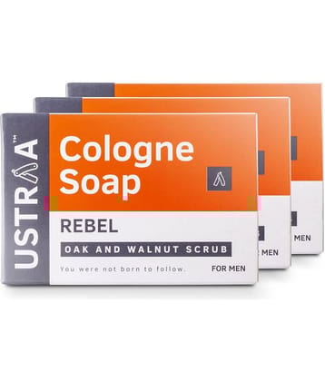 Ustraa Rebel Cologne Soap- Pack of 3 (125gm Each)