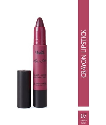 Glam21 Lip Sutra NonTransfer Crayon Lipstick Lightweight & Comfortable 2.8g French Wine-07