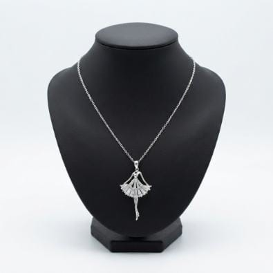 Ballerina Charm Necklace - Silver-tone | Silver-Tone Anti-Tarnish Imitation Jewellery
