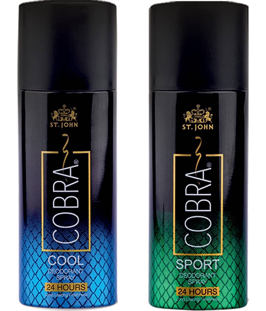 St. John Cobra Cool & Sport Long Lasting Deodorant Spray for Men 50 ml ( Pack of 2 )