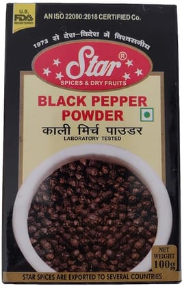 Star Spices Powdered Spices Black Pepper, 250 gm