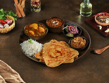 Aloo Matar Thali Meal