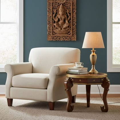 Wooden Coffee Table For Home/Office-Handicraft Side-Table-Lamp-Table-Nightstand-End Table